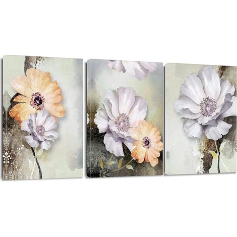 Leinwandbilder 3teilig Blume Kunstdruck 30x40 cm Blume 30x40cm (1/5)