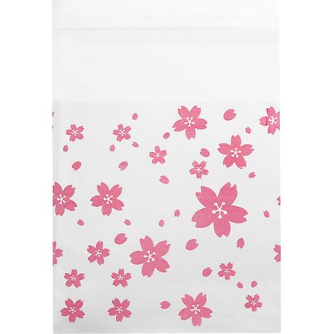 100 Pcs Sacs à Bonbons Petits Sachets Biscuits Sac Fleur Modèles Pâtisserie Sacs en Plastique pour le Mariage Cadeau de Fête d'Anniversaire(77CM) (1/4)