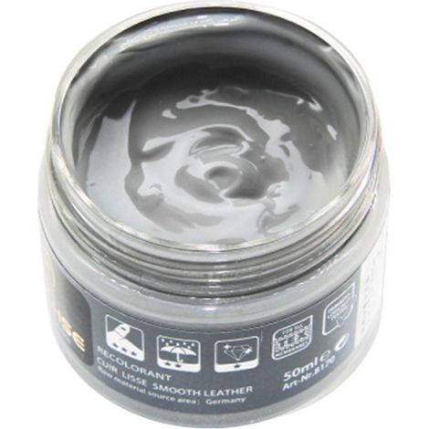 Baume recolorant pour cuir, raviveur de couleur pour cuir, produit réparateur de rayures pour cuir, rénovateur de cuir pour canapés, peinture pour cuir COULEUR : Gris (1/4)