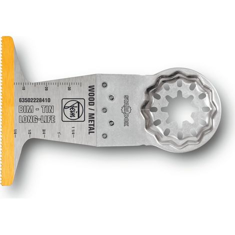 FEIN Sägeblatt E-Cut Bi-Metall mit TiN-Beschichtung, Länge 50 mm, Breite 65 mm, VE 3