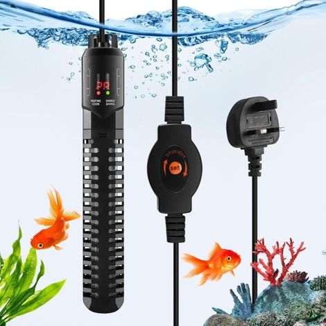 500-W-Aquarienheizung mit intelligentem Thermostatregler und digitaler LED-Temperaturanzeige, Tankheizung für Aquarien von 200-300 Litern (1/4)