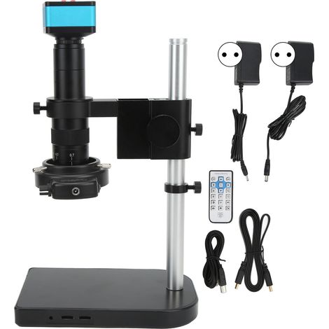 Microscope industriel 180X, sortie HDMI et USB, éclairage 144 LED, pour réparation PCB, prise UE AC100-240V (1/5)
