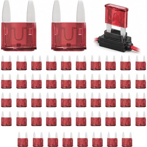 50 Kfz-Sicherungen, Standard-Kfz-Sicherungen, Schutz des elektrischen Systems, Notfallersatz, für Fahrzeuge und Gleichstromanwendungen, 50-teiliges Set (1/5)