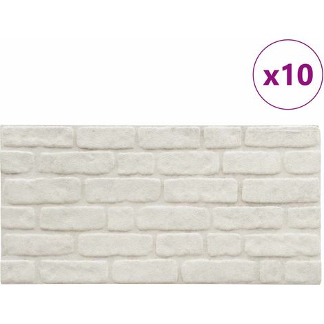 Maison Exclusive - Pannelli da parete 10 pcs Bianco 100 x 50 cm Schiuma EPS