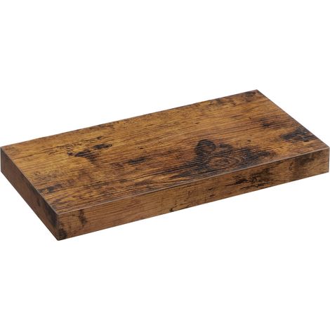 Vasagle – Étagère murale flottante en MDF marron rustique – Dimensions 40 x 20 x 3,8 cm – Charge max 15 kg – Pour livres et décorations (1/5)