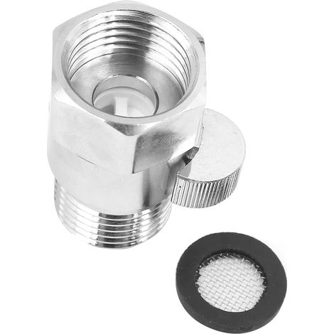 Vanne d'arrêt de Pommeau, 1/2 de Douche contrôle de Flux Vanne d'arrêt, Robinet en Laiton de Débit Pièce Rechange Universelle (1/5)