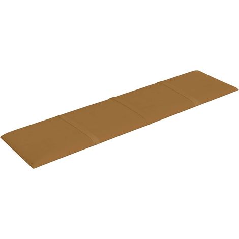 Testiera da Parete 12 pcs Marrone 60 x 15 cm Velluto vidaXL
