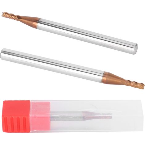 3-teiliges CNC-Schaftfräser-Set aus Hartmetall, Wolframstahl, Metallbearbeitungszubehör, 2 x 50 x 4T (1/5)