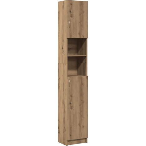 Bathroom Cabinet Artisan Oak 32x25.5x190 cm Engineered Wood vidaXL