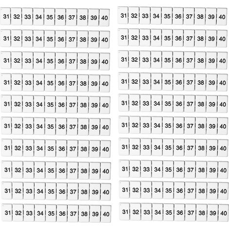 Blocs de bandes de marquage de Terminal, 100 pièces, étiquettes de marquage, barre de marquage, en Nylon résistant à la chaleur ZB6 31-40 (1/5)