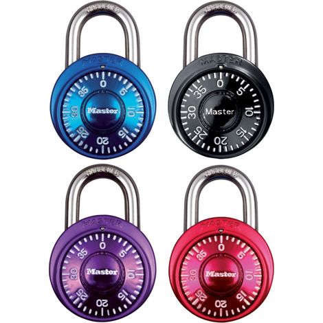MASTER LOCK Vorhangschloss 1533 EURD Tresor Zahlenschloss, 40 mm, bunt, SB (1/5)