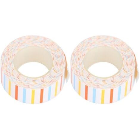 Pair 2 Rouleaux de Papier Thermique Adhésif Mignon pour Étiqueteuse KINGJIM/TEPRA LR5C - EQT009