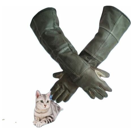 Guantes para manipulación de animales, para perros, gatos, aves, serpientes, loros y lagartos. Antimordeduras y arañazos, para jardinería y protección contra la fauna. (1/5)