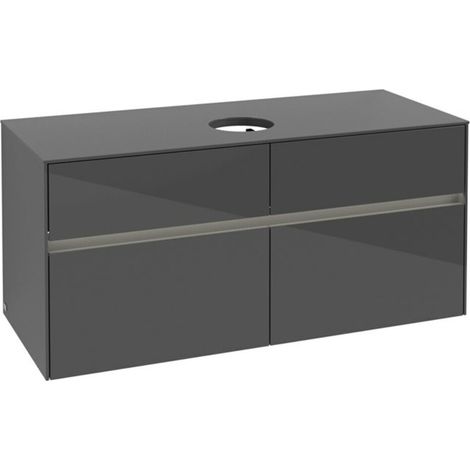 V&B Waschtischunterschrank Collaro 120x54,8x50cm, WT mi, LED 8,8 W, glo Gr (1/3)