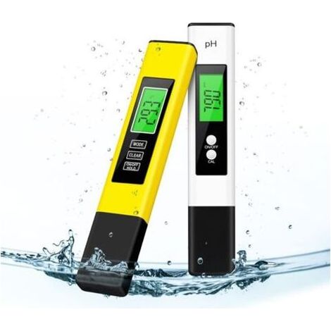 Testeur PH Piscine, Testeur de qualité de l'eau PH/TDS/EC/Température Electronique pour Piscine Aquarium Plantation Eau Potable, (1/4)