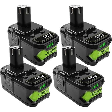 Batterie, capacité 6Ah, Li-ion, compatible avec Ryobi, 4 batterie (1/2)