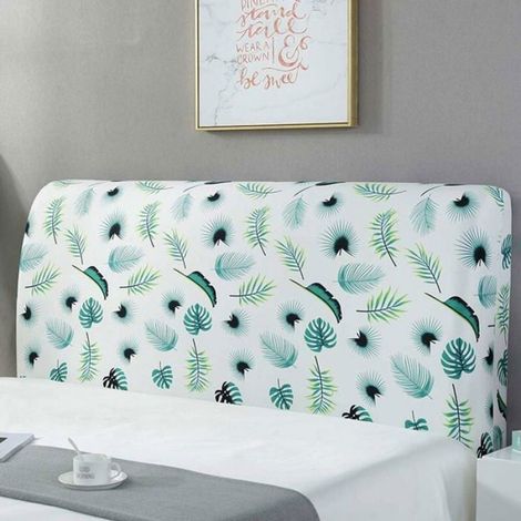 Housse Tête de Lit Extensible, Protection Anti-Poussière, Coussin Dossier Décoratif, Lavable, 150-180cm (1/4)