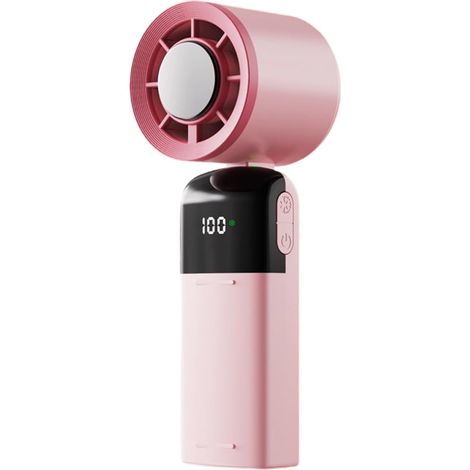 Petit ventilateur portable 100 vitesses silencieux avec affichage numérique rechargeable par USB (1/3)