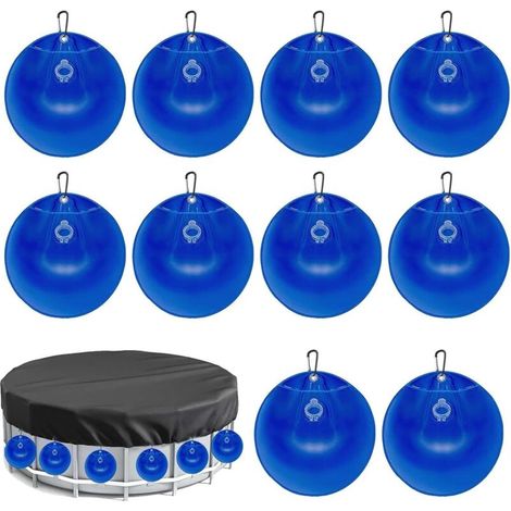 Set of 10 pool cover weights with pool closure (1/5)