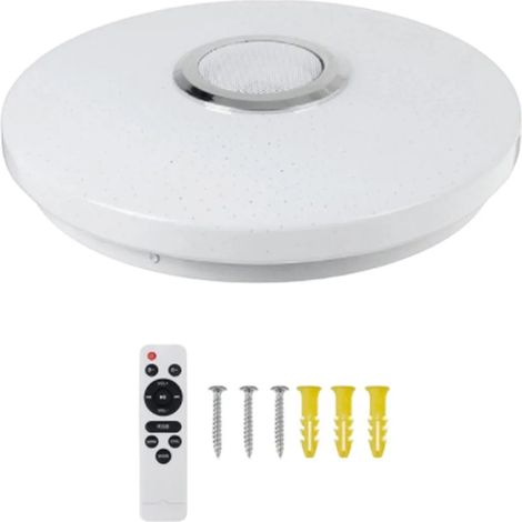 RGB-LED-Deckenleuchte mit Bluetooth-Lautsprecher, 12 Zoll, Farbeinstellung (kalt/warm/weiß) per App und Fernbedienung (1/5)