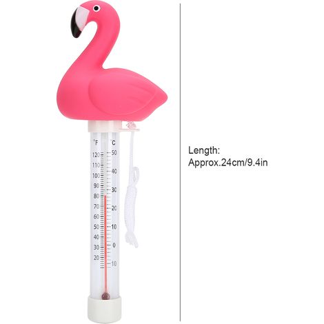 Thermomètre Flottant de Piscine avec Lanière - Modèle Animaux Cartoon - En Plastique Durable - Mesure -10℃ à 50℃/20℉ à 120℉ - Câble Anti-Fuite - Pour Spa, Jacuzzi, Bain à Remous (1/5)