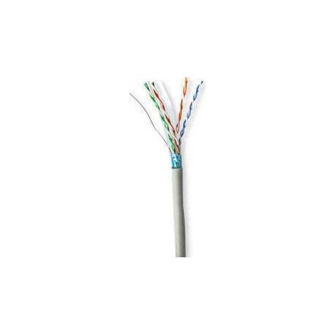 Bobina de cable cat6 solido futp cca 3050 m para interior redondo pvc gris caja carton