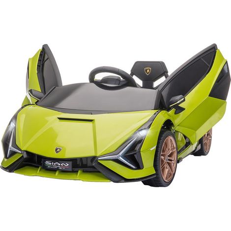 MACCHINA ELETTRICA PER BAMBINI 12V CON FARI E MUSICA. TELECOMANDO E VELOCITÀ 3-8KM/H. ETÀ 3-5 ANNI. 108X62X40CM. VERDE (1/5)