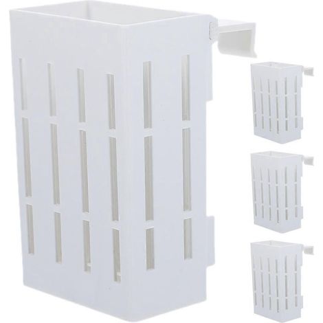 Set mit 4 Kunststoff-Wasserpflanzenhaltern für Aquarien, Hängeampeln mit Löchern – 12,50 x 8,00 x 5,50 cm (1/3)
