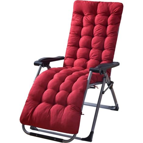 Coussin de Chaise Longue de Patio Extérieur, Coussin de Chaise Inclinable épais, Coussin de Chaise à Bascule, Coussin de Transat Antidérapant, Coussin de Chaise Longue pour (1/5)