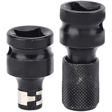 Pair - Adaptateur de douille 1/2 1/4 pouce Adaptateur à chocs Ensemble de réducteurs de douilles pour clés à chocs et à cliquet (1/4)