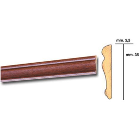 CORNICE PER PARATI 5,5X35 BAROCCO 200 CM MOGANO- 25,0 pz