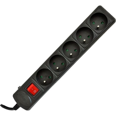 Multipresa Akyga AK-SP-05A con protezione da sovratensione, 5 prese, 1,8 m