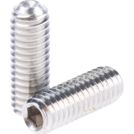 Vis sans tête, M4 x 12mm, tête Jeu de douilles hexagonales, en Acier Inoxydable Vis sans tête A4 316 ( Prix pour Sachet de 50 )