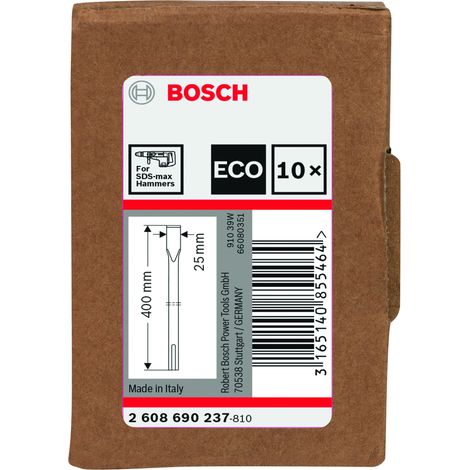 Juego de puntas planas SDS max de 400 mm 10 unidades  BOSCH 2608690237