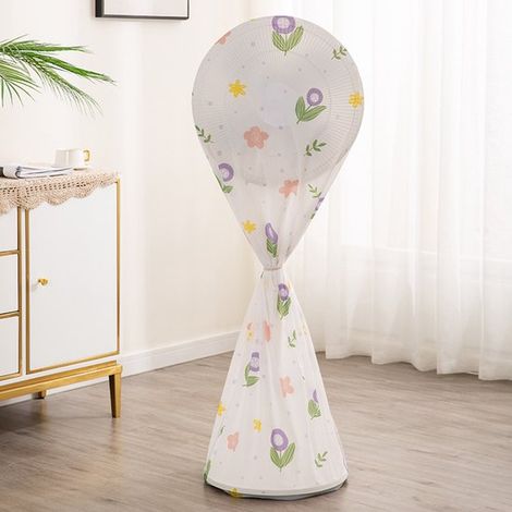 pezzi Copertura per ventilatore elettrico, copertura antipolvere per ventilatore elettrico domestico, copertura per ventilatore con stampa floreale per ventilatori elettrici, ventilatori da pavimento (1/4)