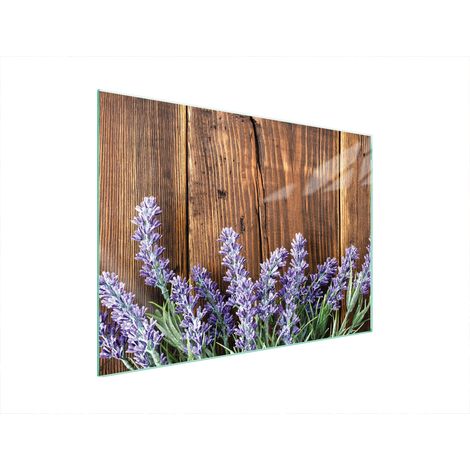 PIASTRA PROTETTIVA IN VETRO PER STUFA 70x52 LAVANDA (1/5)