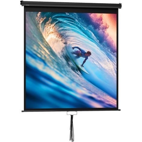 Schermo per proiettore 152 x 152 cm (85 pollici) con risoluzione 1:1 HD 4K, ideale per home cinema, presentazioni in ufficio e utilizzo in loco. (1/5)