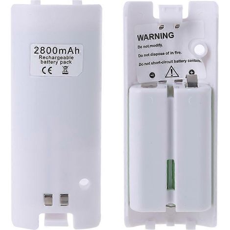 Batterie Rechargeable 2800mAh Haute Performance pour Manette Wii - Lot de 2 Pièces (1/4)