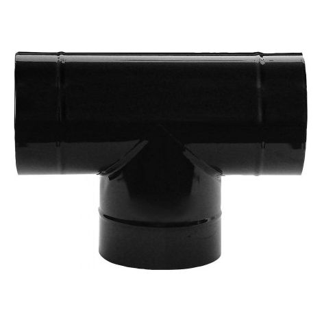 Tubo stufa nero vitrificato 200 mm 90°