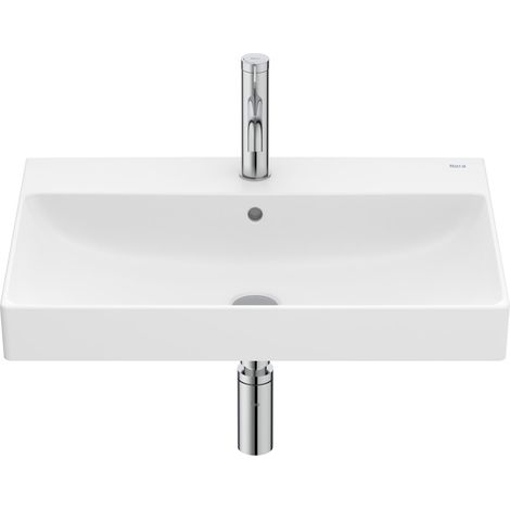 Lavabo mural fineceramic "Ona"avec jeu de fixations 650 x 460 mm - Blanc mat - Roca (1/2)