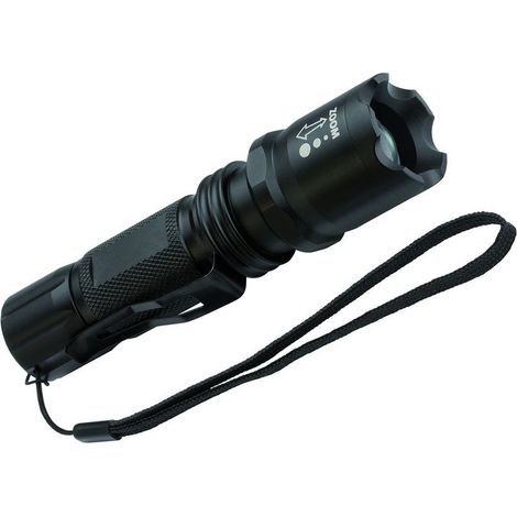 Lampe torche LED 250lm – Autonomie 6h – Portée 160m – IP44 pour chantiers humides – Non rechargeable (1/5)