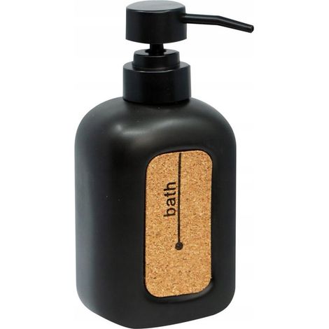 Dispensador de jabón manual de pie Bisk 250 ml negro 1 unidad.