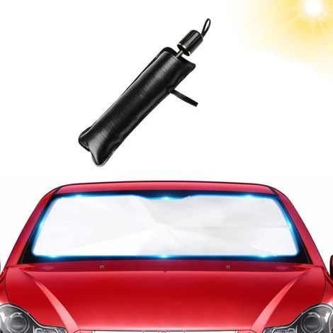 Pare Soleil de Voiture, Parapluie Pare Soleil Voiture, Parasol de Voiture, Pare-Soleil pour Pare-Brise, Protection Contre Les Rayons UV, Parapluie Ouverture Pliable, 79 x 145 cm (1/4)