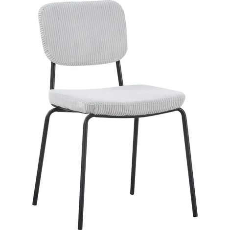 Set 4 Sedie imbottite Juno grigio chiaro 44x55x83H – Il comfort in stile industriale (1/4)