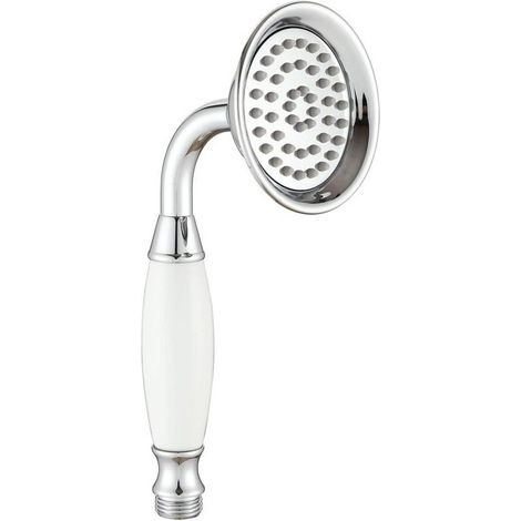 Pommeau de douche traditionnel en laiton chromé et céramique 8,3 cm pour robinets de salle de bain (1/4)