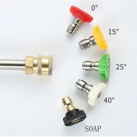 Verlängerungslanze für Kärcher Hochdruckreiniger der K-Serie (K2, K3, K4, K5, K6, K7), 280-bar-Ersatzlanze mit 5 Strahldüsen, Hochdruckpistolen-Zubehör F (1/4)