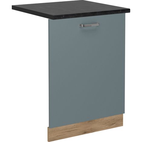 Geschirrspülblende R-Line, Blau-Grau, 60 cm , AP Anthrazit, Vicco