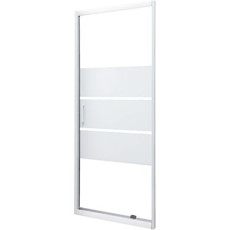 ONDEE - Mamparas de baño MISSI, puerta abatible. Vidrio templado - Acabados en blanco - 80x185x0,4cm (1/4)