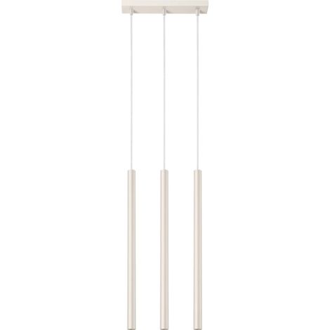 Lámpara colgante Vacu beige, 3 luces (1/5)