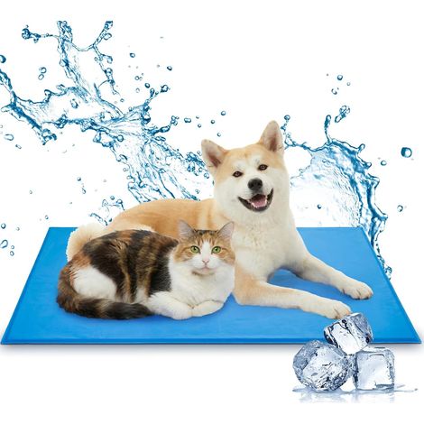 Kühlmatte für Hunde und Katzen. Hüte, damit sich Ihr Haustier den ganzen Tag über frisch fühlt. Es sorgt für ein sofortiges Frischegefühl und sorgt den ganzen Tag über für Erfrischung. 50cm × 60cm (1/5)